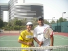 Pooja with tennis coach, Mehfuz at Grand Hyatt